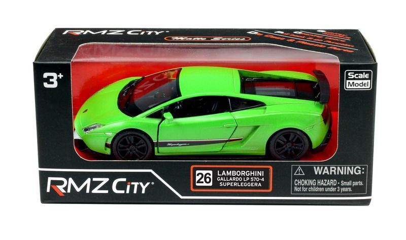 Машина металлическая RMZ City 1:36 Lamborghini Gallardo LP570-4 Superleggera, инерционная, зеленый м