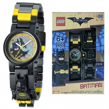 8020837 Часы наручные аналоговые LEGO Batman Movie (Лего Фильм: Бэтмен) с минифигурой Batman на реме