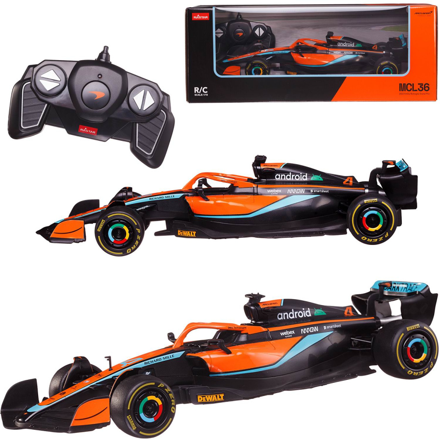 Машина р/у 1:18 Формула 1, McLaren F1 MCL36, 2,4G, цвет оранжевый, комплект стикеров.