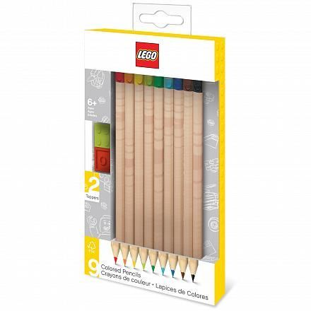 51515 Набор цветных карандашей (9 шт.) с 2 насадками в форме кирпичика LEGO