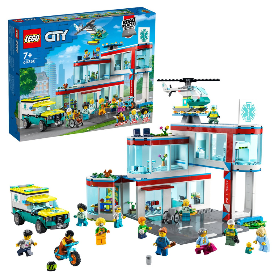 60330 Конструктор детский LEGO City Больница, 816 деталей, возраст 7+