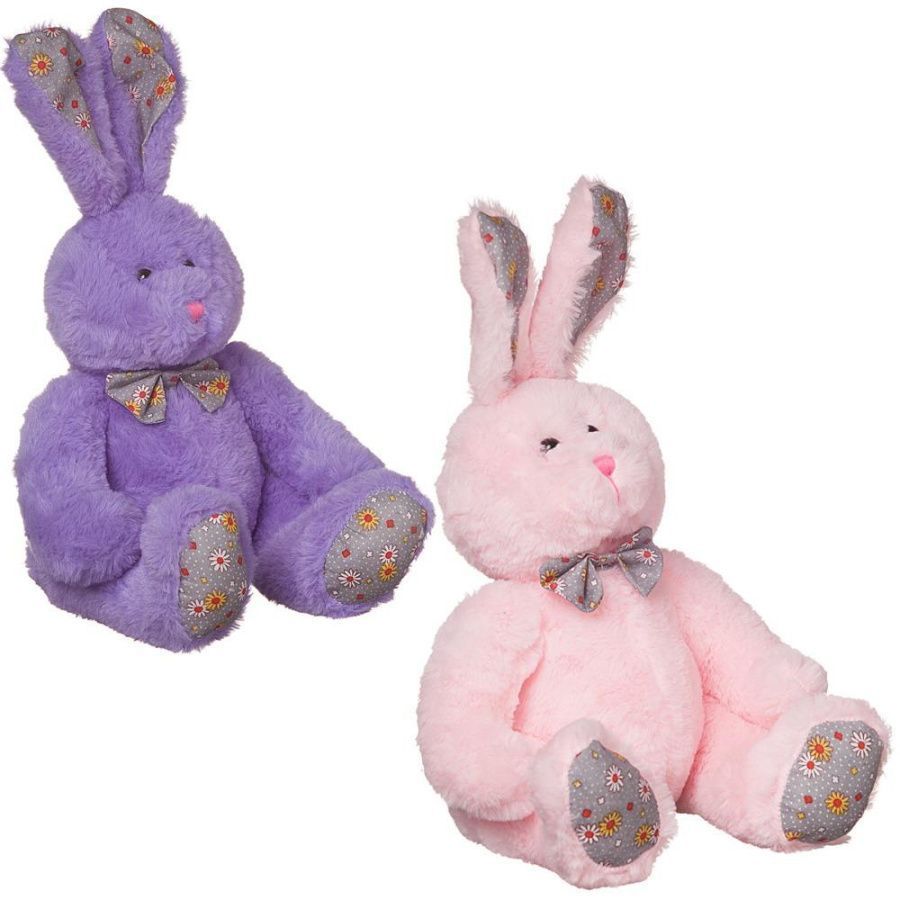 Кролик 23 см, 2 цвета (розовый, фиолетовый)