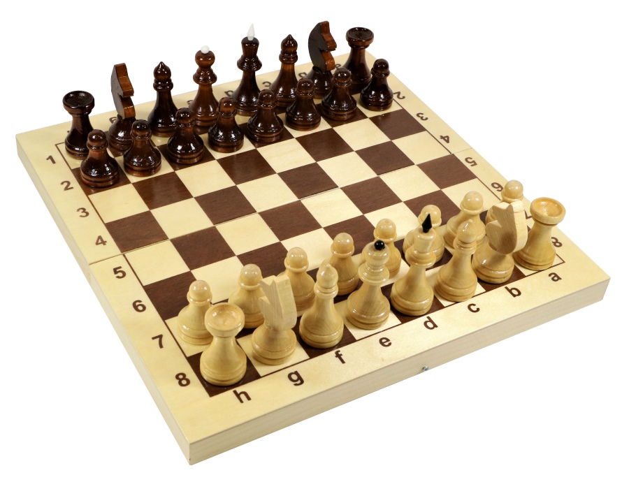 Игра настольная Шахматы деревянные, поле 29см х 29см
