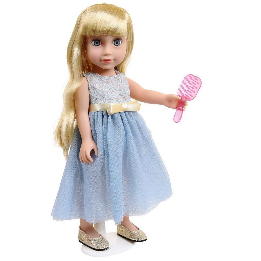 Кукла "Ardana Baby" в нежно-голубом длинном платье, 45 см, в коробке
