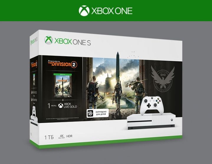 Xbox One S 1 ТБ + Tom Clancy’s The Division 2 (234-00882)
