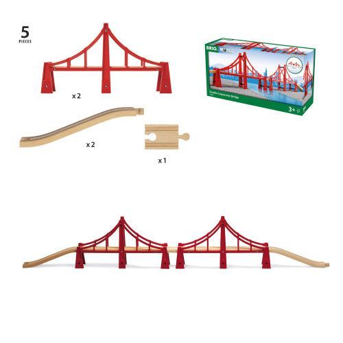 BRIO Подвесной мост деревянной ж/д (5 элементов)