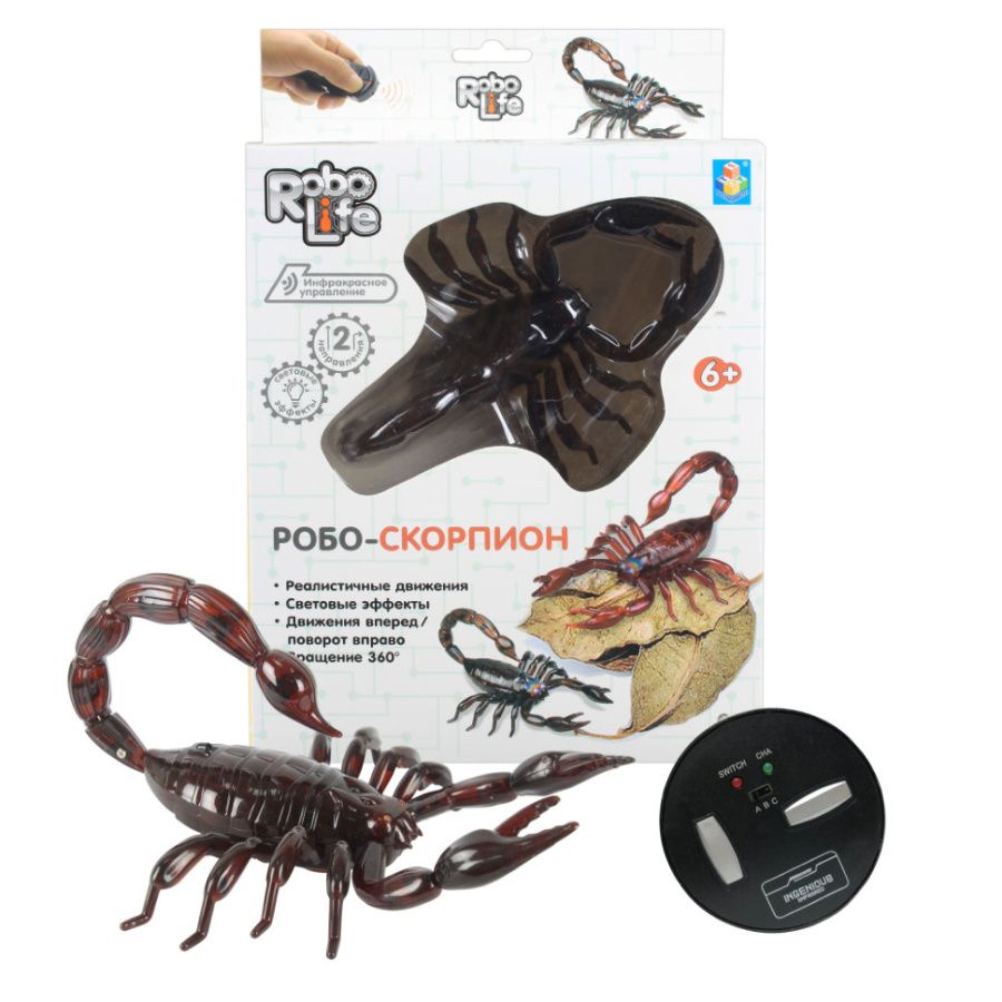 1TOY Игрушка Робо-Скорпион на ИК Управлении, коричневый