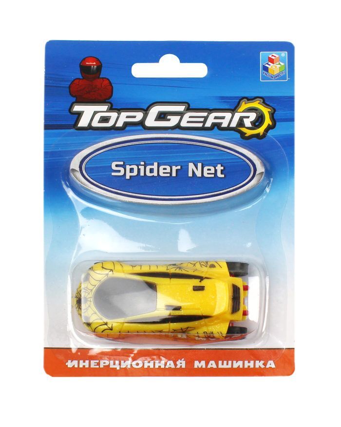 1toy Top Gear пласт. машинка Spider Net, инерц. блистер