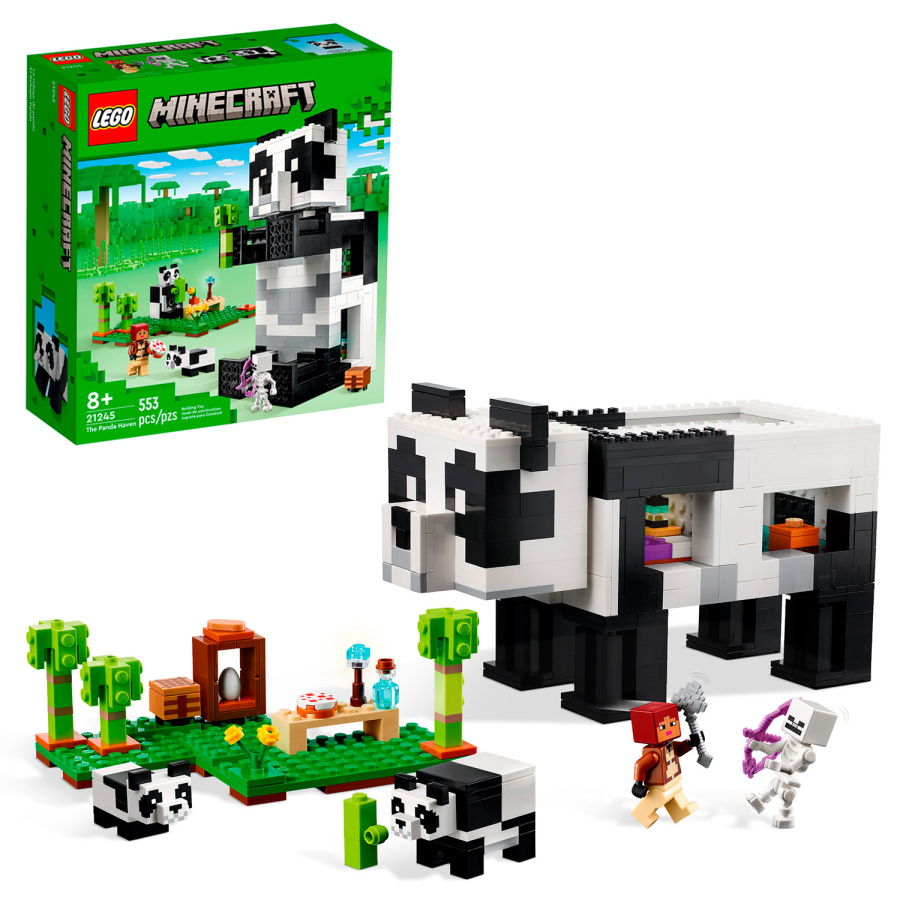 21245 Конструктор детский LEGO Minecraft Дом Панды, 553 деталей, возраст 8+
