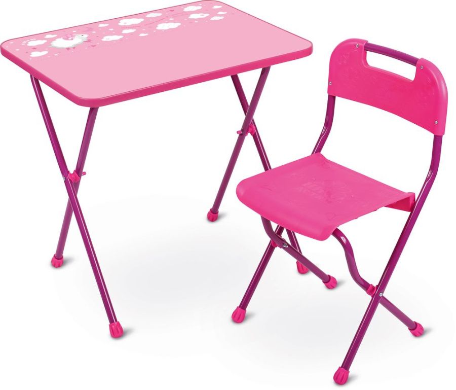КА2 Комплект"Алина" (стол+стул ЛДСП)  КА2/Р розовый
