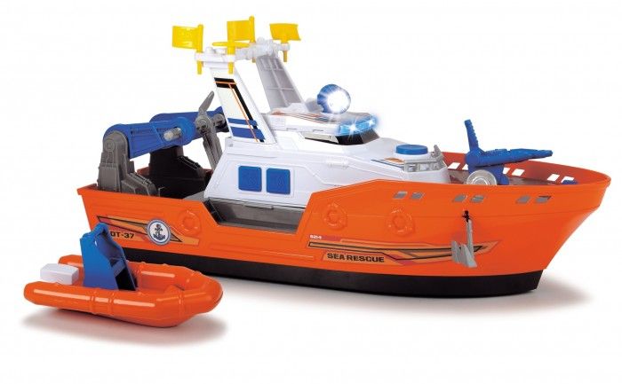 Спасательное судно 40 см, свет, звук, водяной насос Dickie Toys 3308375