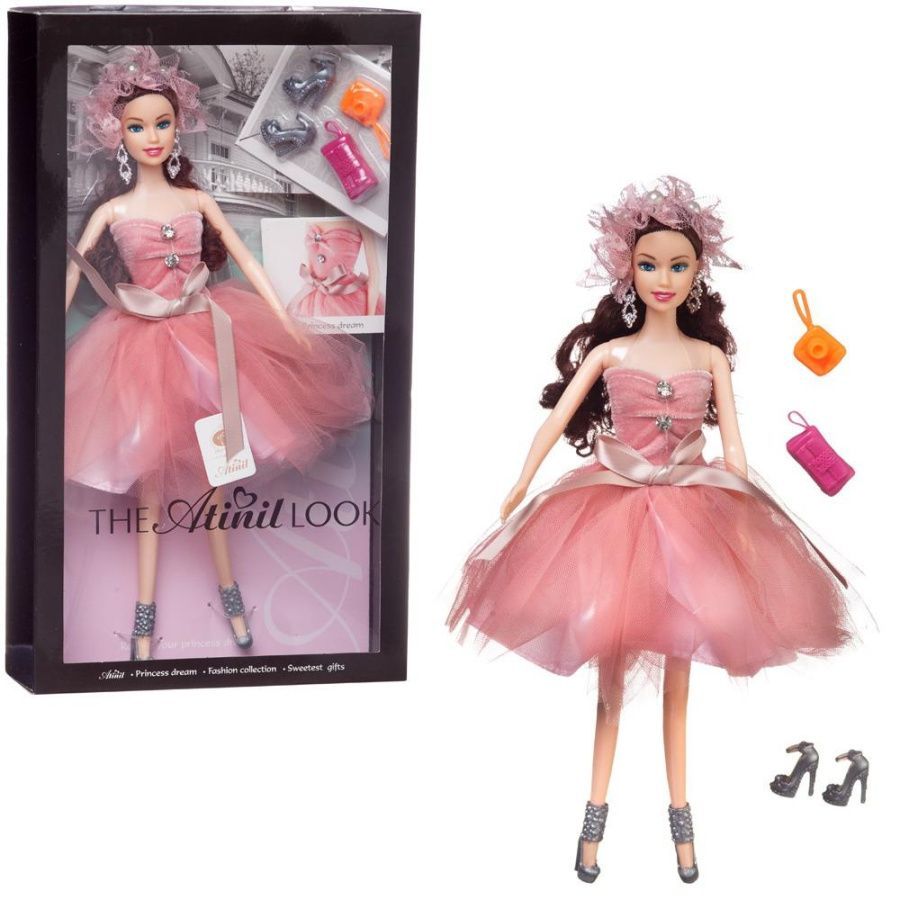 Кукла "Atinil. Модный показ" в розовом платье с воздушной юбкой, с аксессуарами, 28см