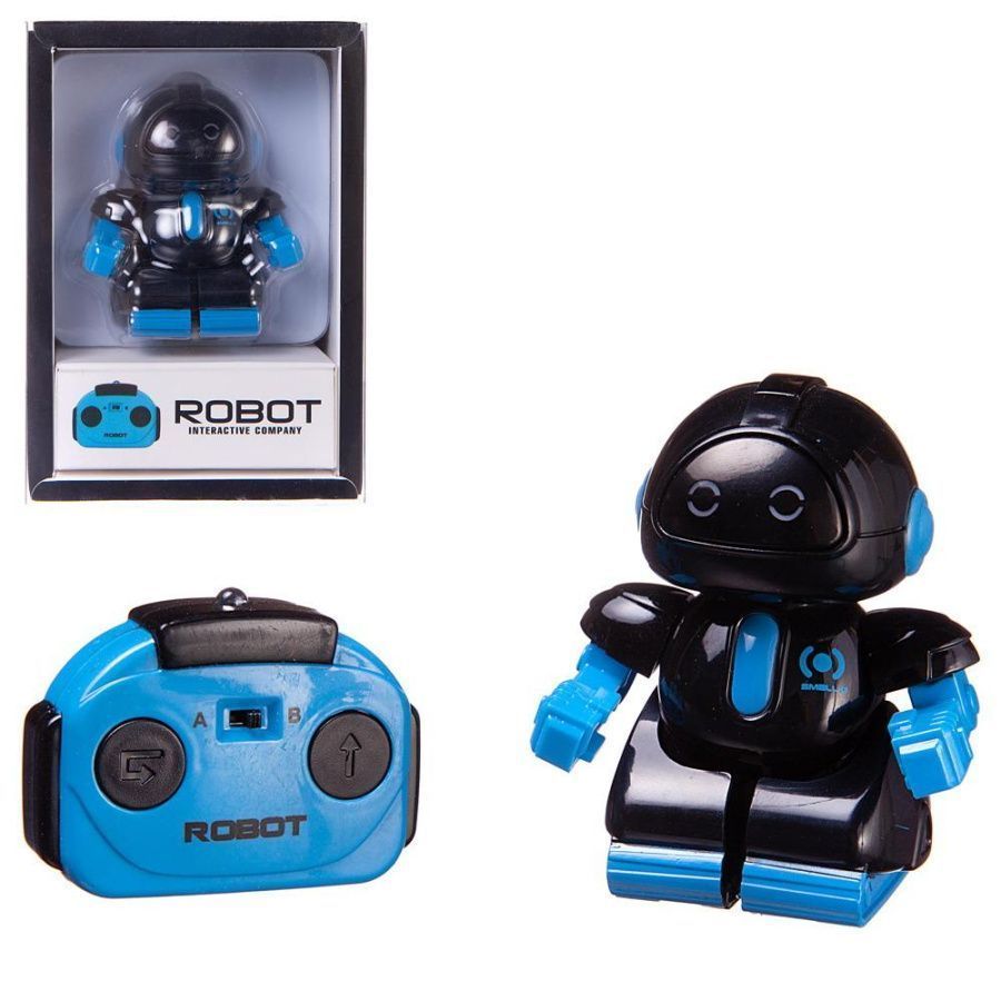 Робот-мини с пультом на ИК-управлении, со световыми эффектами, черный