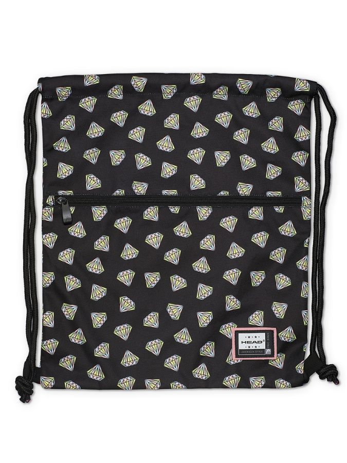 507019012 сумка для обуви HEAD, модель HD-342, размеры 45х38 см., цвет: черный/розовый