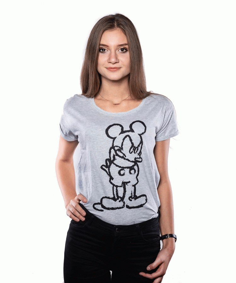 Disney Angry Mickey футболка женская - L