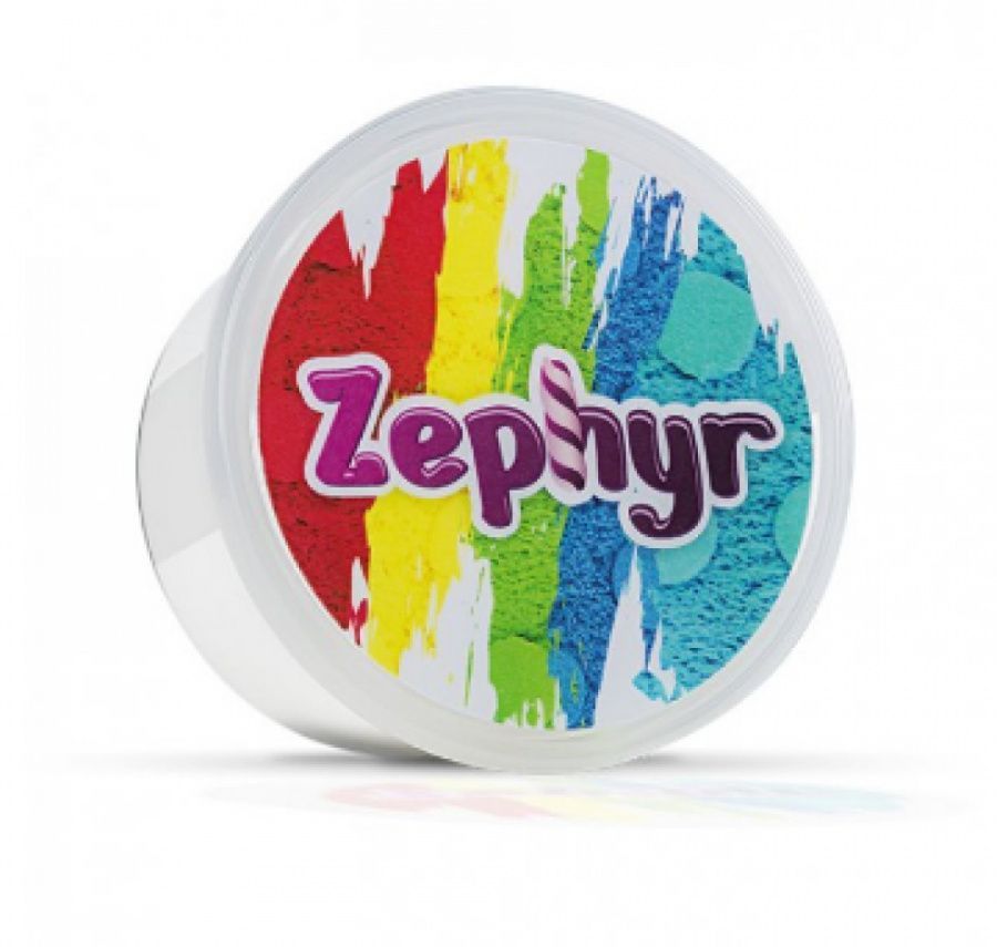Кинетический пластилин "Zephyr"-белый (0,150 кг в банке)