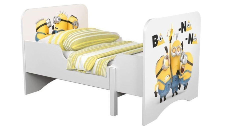 Кровать детская раздвижная Polini kids Fun 3200 (Миньоны, желтый, арт.0001959.65)