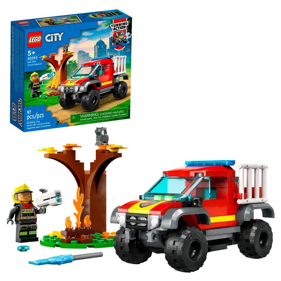 60393 Конструктор детский LEGO City Спасательный пожарный внедорожник, 97 деталей, возраст 5+