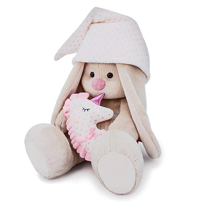 Мягкая игрушка BUDI BASA Зайка Ми с розовой подушкой - единорогом (малый) 18 см