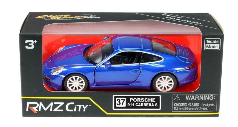 Машина металлическая RMZ City 1:32 Porsche 911 Carrera S, инерционная, цвет синий металлик