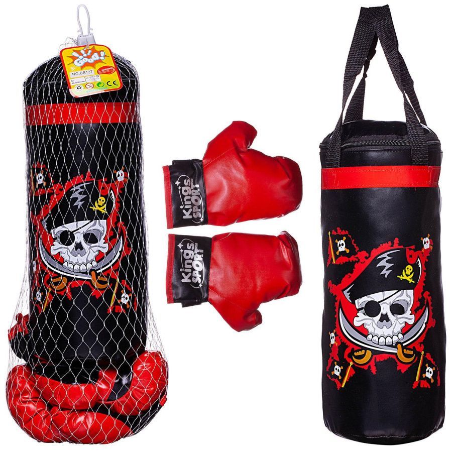 Боксерский набор "Пират": груша 37,5 см, перчатки