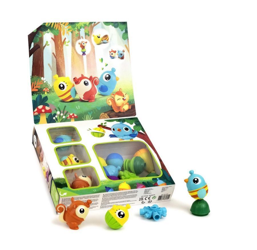 Игрушка развивающая "Lalaboom", Подарочный набор с бусинами-животными, 25 предметов