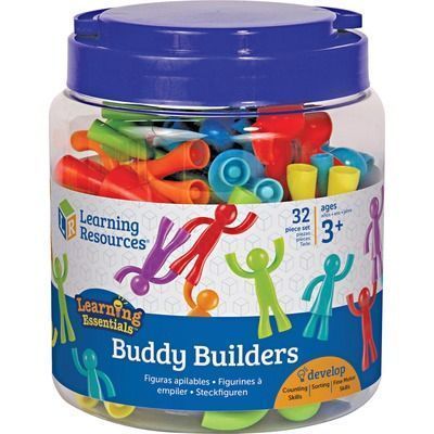 LER1081 Развивающая игрушка "Фигурки Разноцветные строители" (32 элемента)