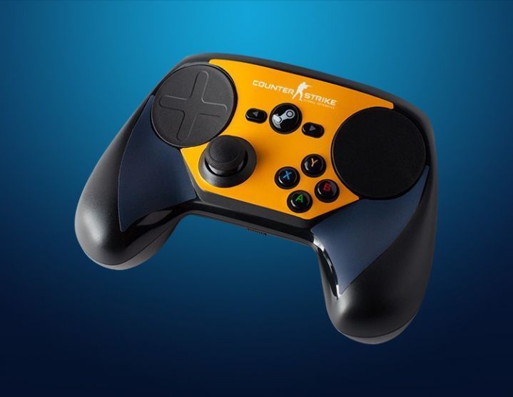 Комплект накладок CSGO Blue/Orange для Steam Controller.
