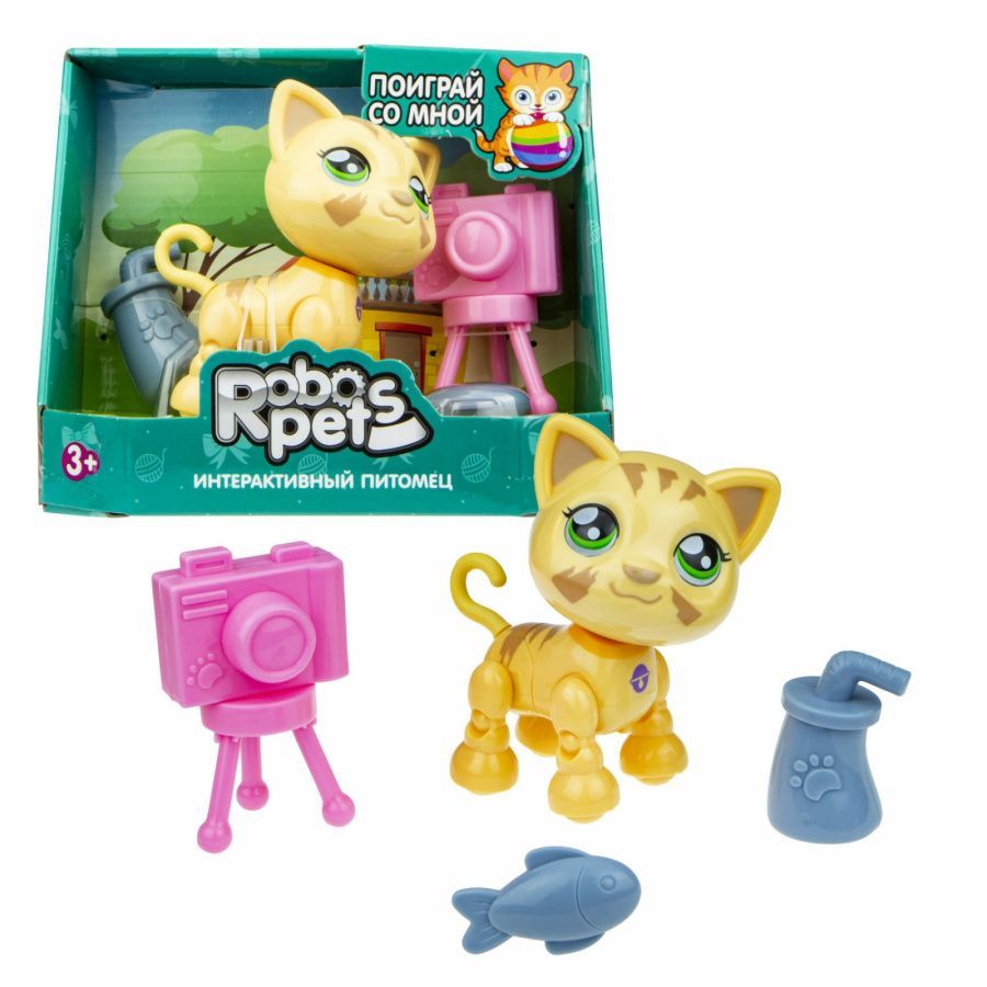 1 toy, игрушка интерактивная Милашка котенок песочный со звуком