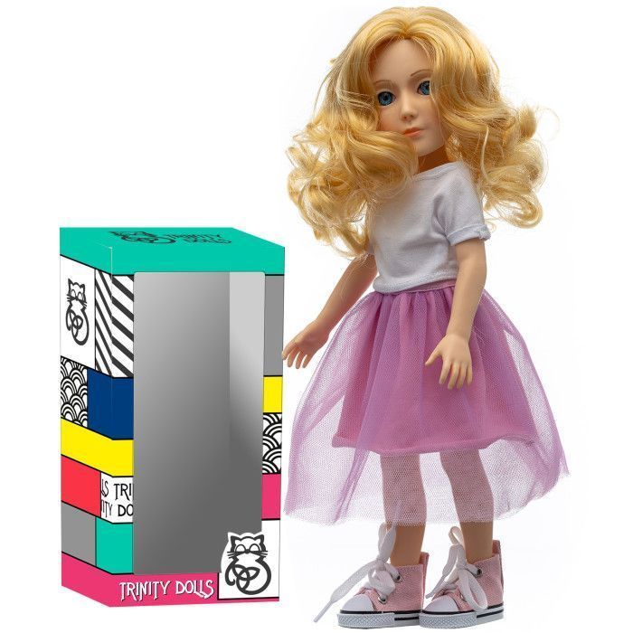 TD851 Кукла БЬЯНКА (розовая юбка, белая футболка)