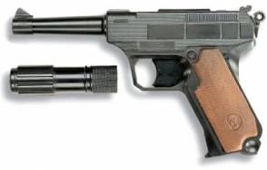 Пистолет Lionmatic 26,5 cm с глушителем, пистоны в комплекте, 13 зарядов