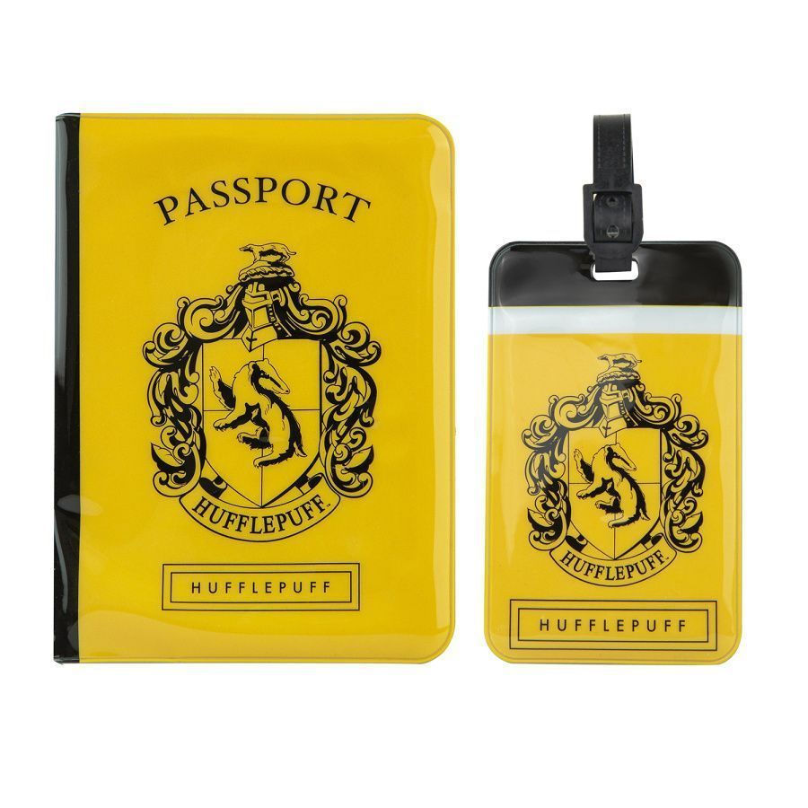 Дорожный набор Гарри Поттер Пуффендуй (обложка для паспорта, бирка для чемодана)