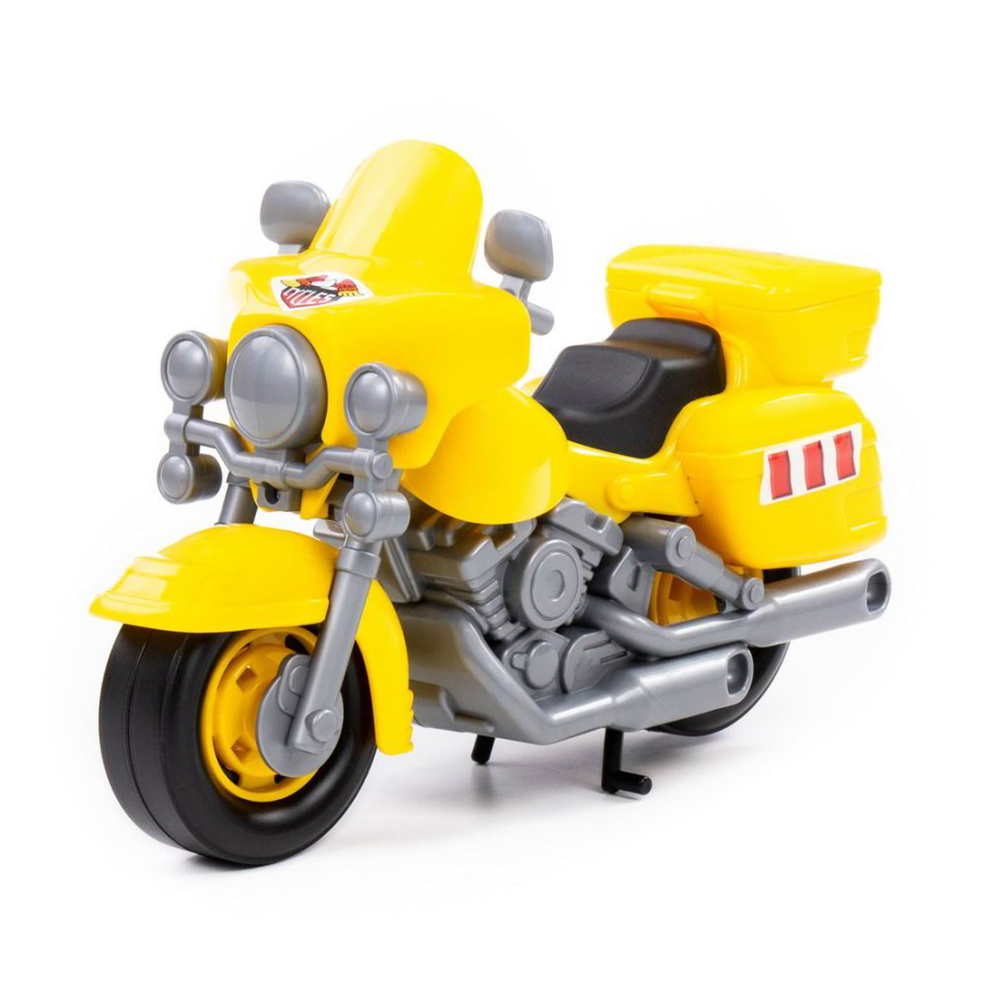 Мотоцикл полицейский "Харлей" жёлтый, 27,5х12х19,5 см
