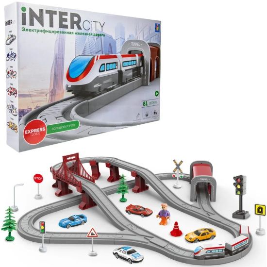 1TOY InterCity Express набор железная дорога "Большой город" 