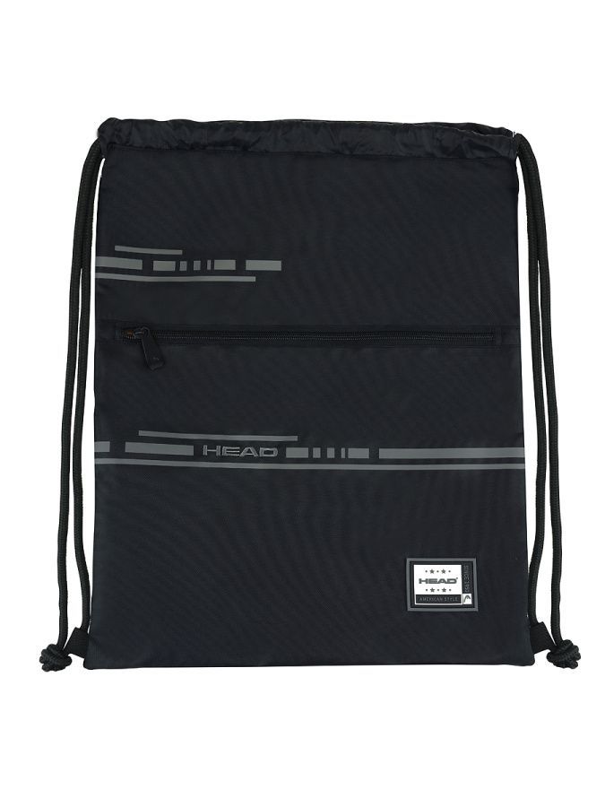 507020007 сумка для обуви HEAD, модель Smart Black I, размеры 45х38 см, цвет: черный/серый