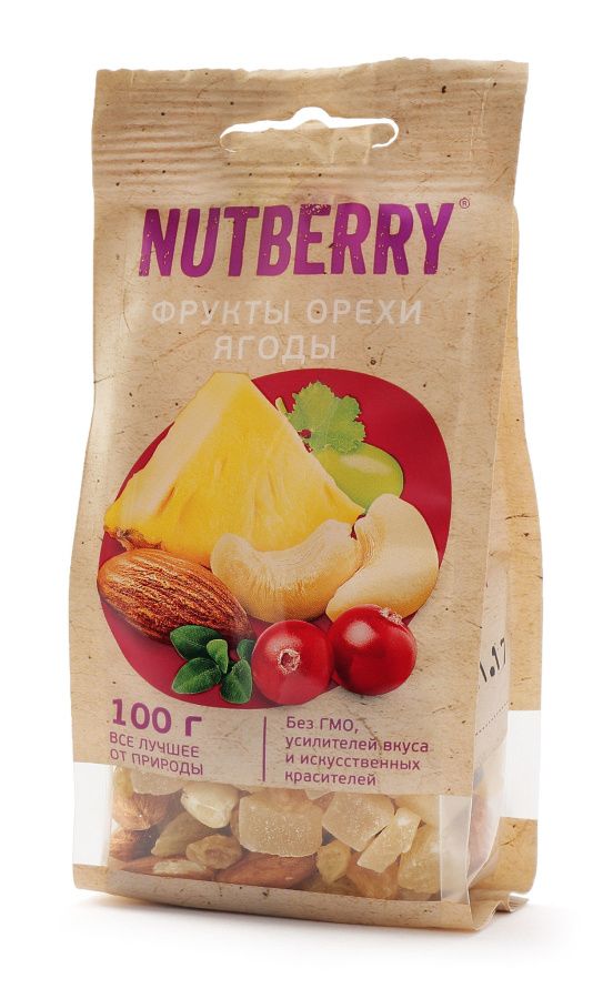 NUTBERRY Смесь орехи фрукты ягоды 100 г