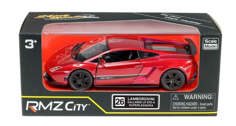 Машина металлическая RMZ City 1:36 Lamborghini Gallardo LP570-4 Superleggera, инерционная, красная