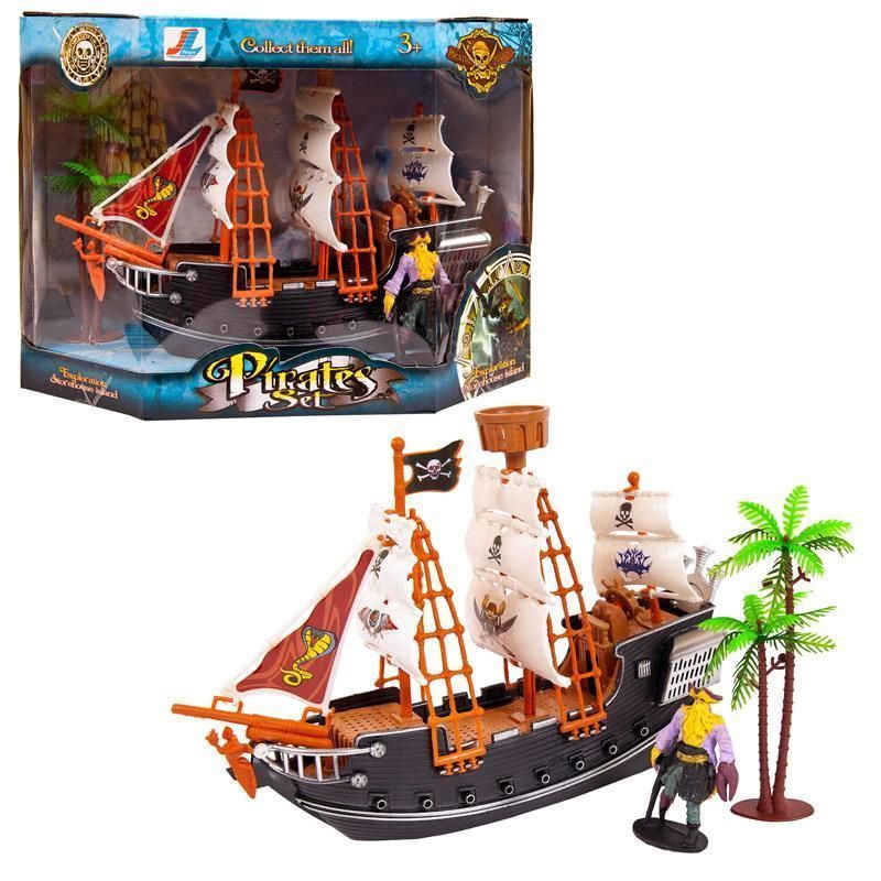 Корабль пиратский с фигуркой пирата и аксессуарами