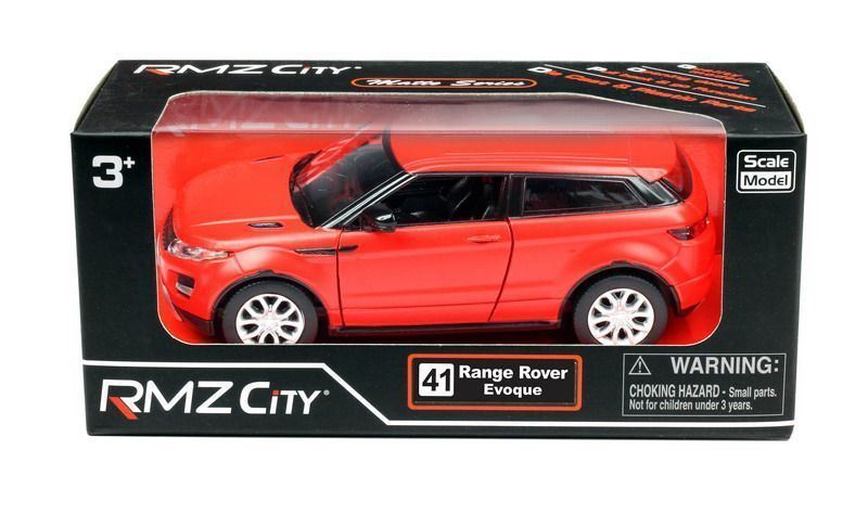 Машина металлическая RMZ City 1:32 Range Rover Evoque, инерционная, красный матовый цвет, 16.5 x 7.5