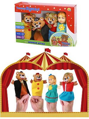 Игровой набор Театр кукол 2в1 "Маша и 3 Медведя" и "Маша и медведь", 4 куклы
