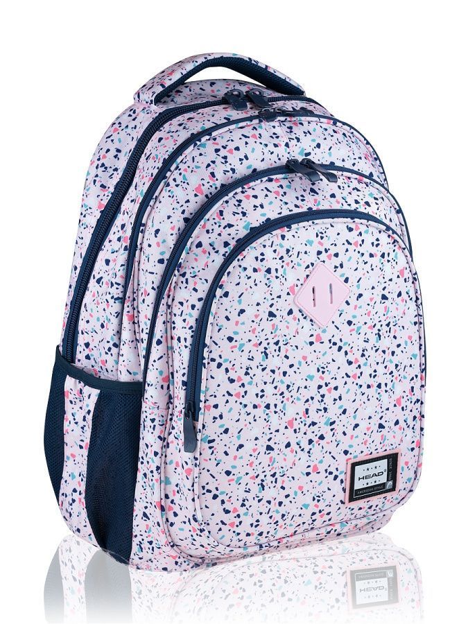 502020021 рюкзак HEAD, модель Pink Terrazzo, размеры 45х31х19см, цвет: белый/розовый/синий