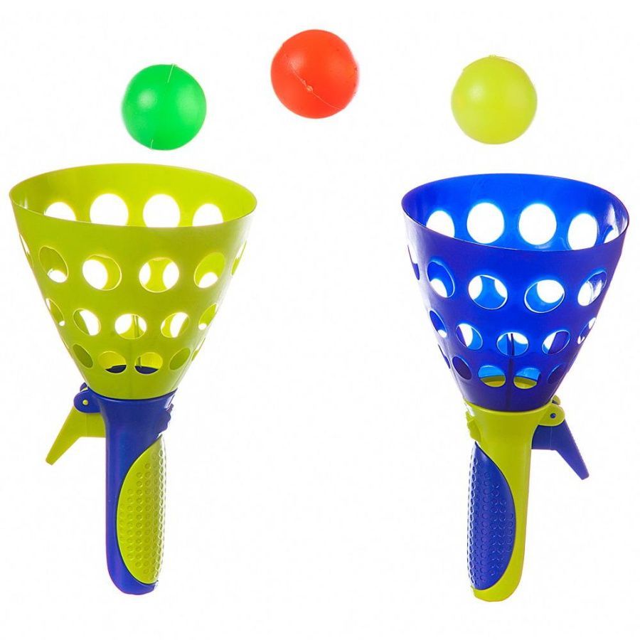 Набор игровой "Лови-Бросай", в комплекте 2 ловушки с мячами, в сетке