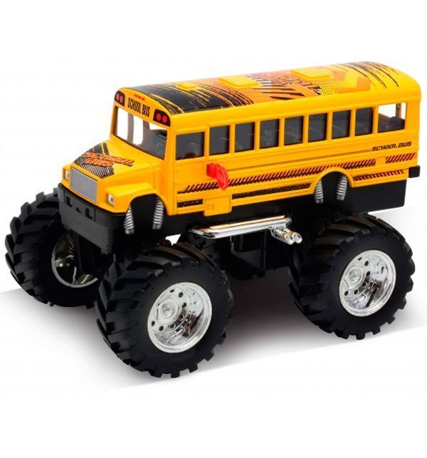 Игрушка модель машины 1:34-39 School Bus Big Wheel Monster