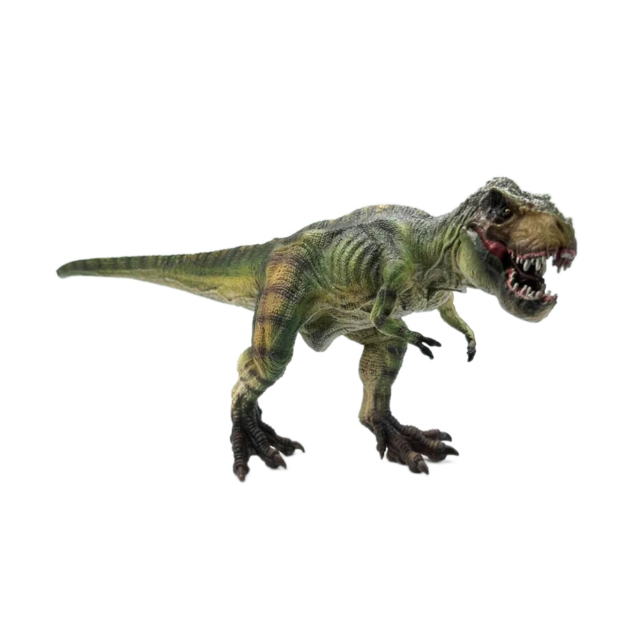 M5011B Фигурка Детское Время - Тираннозавр Рекс (с подвижной челюстью, идет, цвета: зеленый, желтый