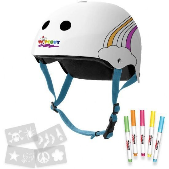 Шлем с фломастерами Wipeout White Rainbow (M 5+)