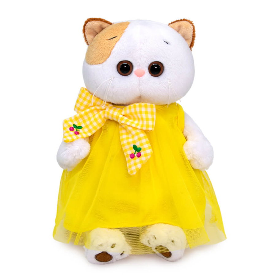 Мягкая игрушка BUDI BASA LK24-099 Ли-Ли в желтом платье с бантом 24 см