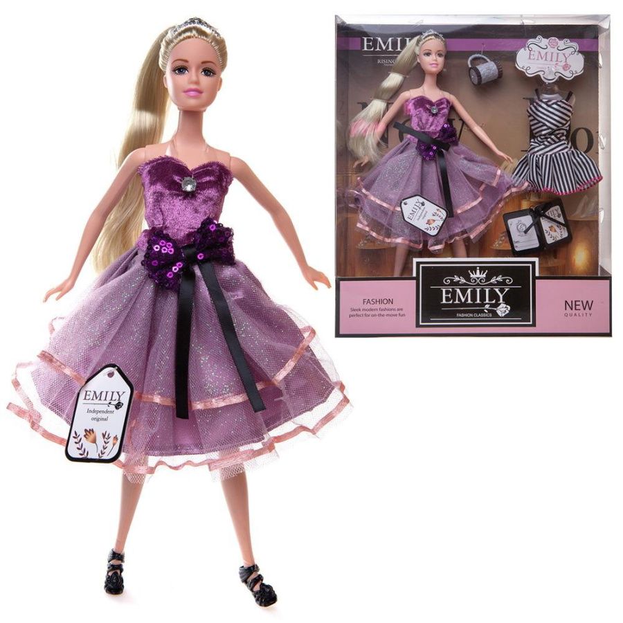 Кукла "Emily. Сиреневая серия" (второе платье) с аксессуарами, 30 см