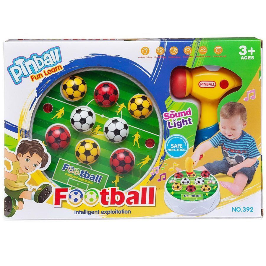Игра настольная "Футбол-стучалка", для развития реакции, со звуковыми и световыми эффектами