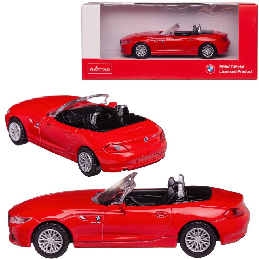 Машина металлическая Rastar 1:43 scale BMW Z4, цвет красный