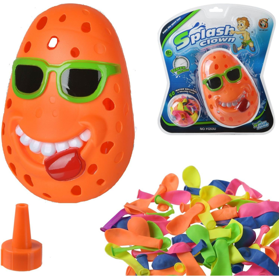 Игрушка заводная для бассейна "Озорная оранжевая картошка", в наборе с 50 водяными бомбочками